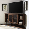 48-Inch Glass Door Corner TV Console D12742
