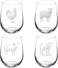 Set of 4 Stemless Wine Glasses T25823