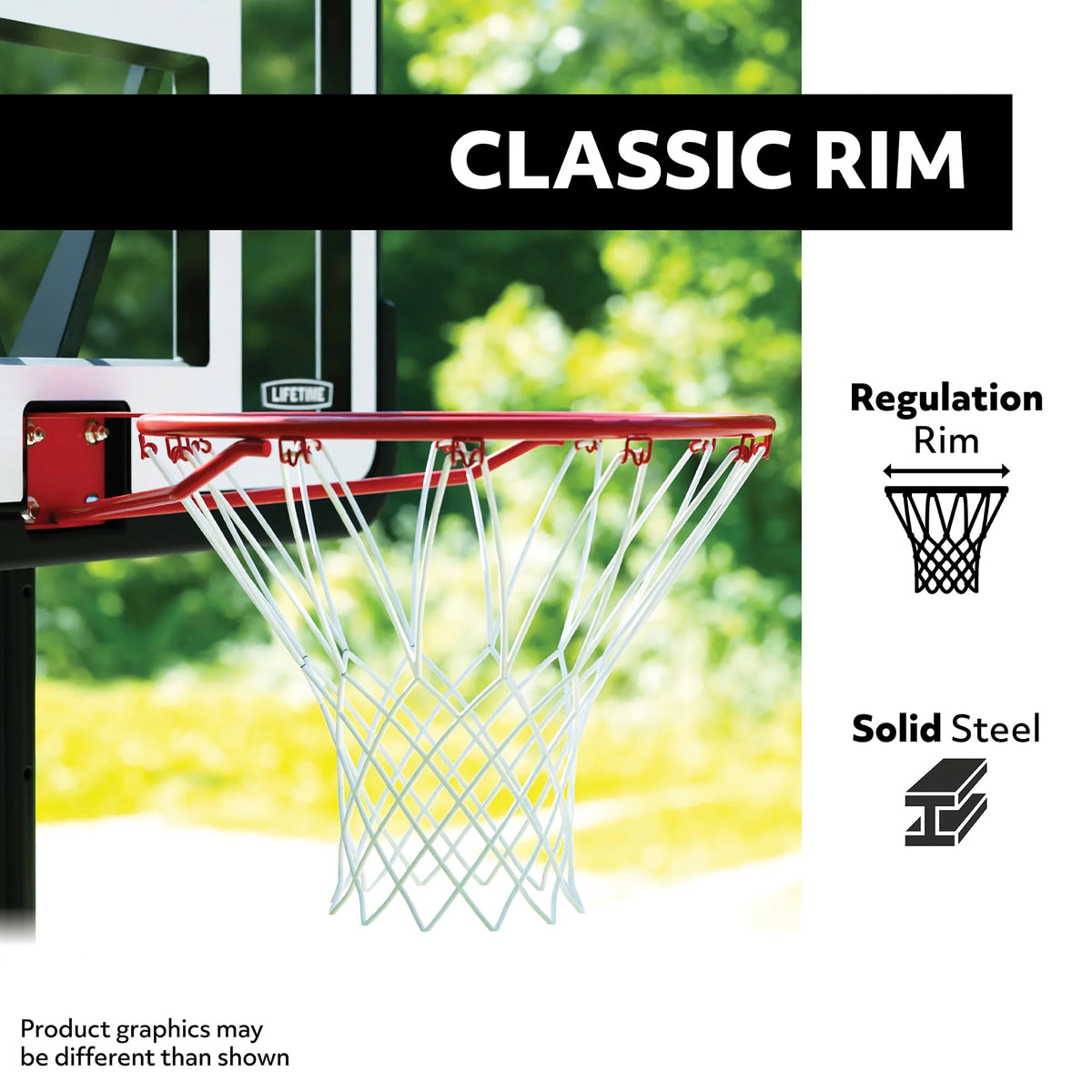 Adjustable Inground Basketball Hoop 44 inch Polycarbonate P567