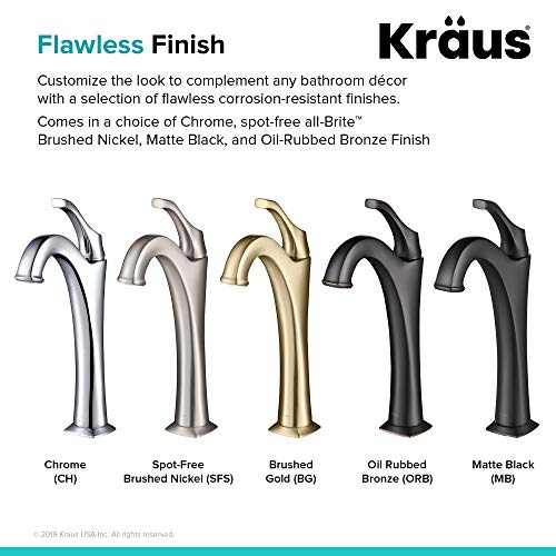 Brushed Gold Vessel Bathroom Faucet with Pop-Up Drain Q703380