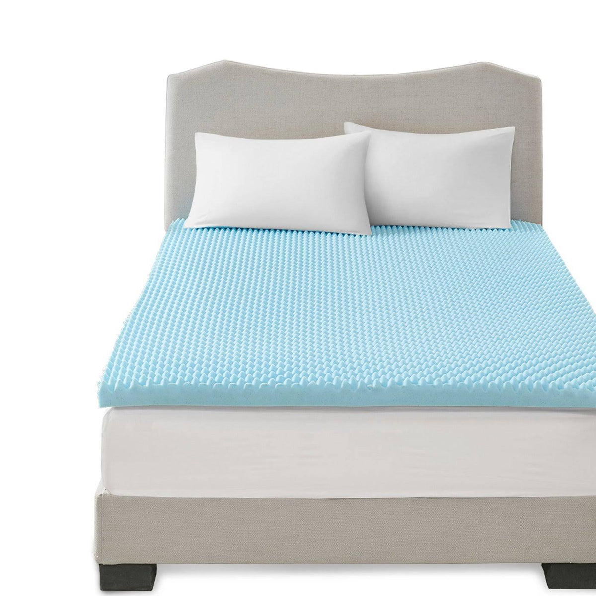 3-Inch Gel Memory Foam Topper Blue Cal King T248