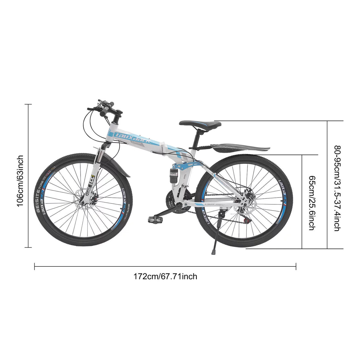 21 Speed Disc Brake Folding Mountain Bike A5391