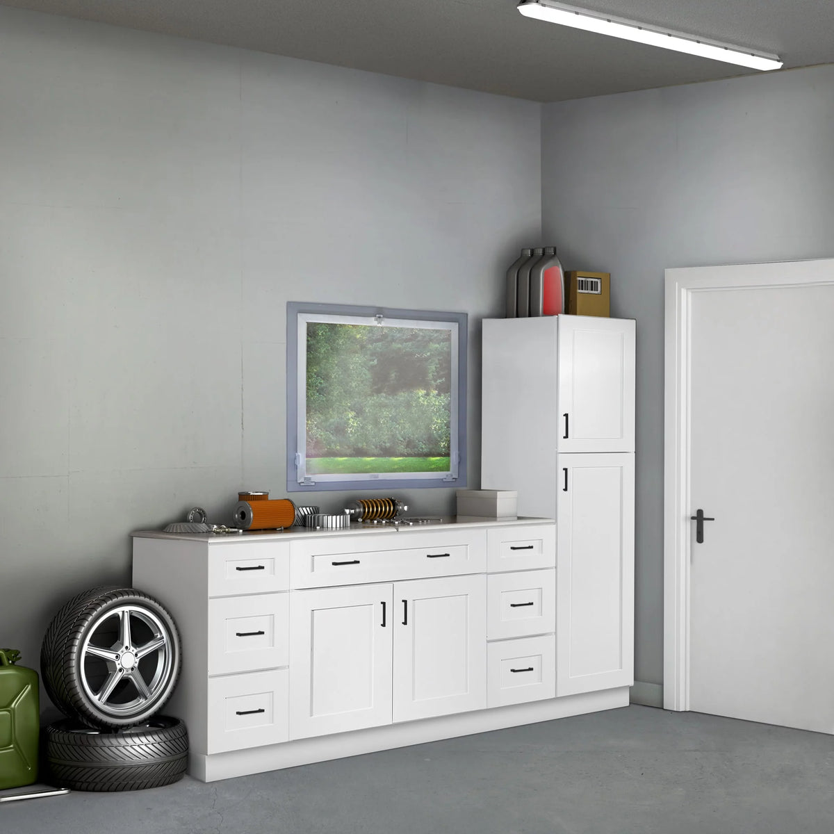 White Shaker Base Kitchen Cabinet 36x34.5x24 H398752