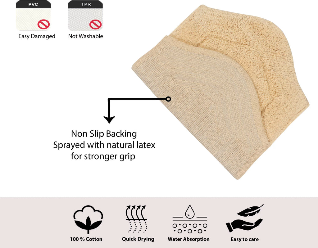 100% Cotton Tufted Non-Slip Bath Rug 24" x 40" A224