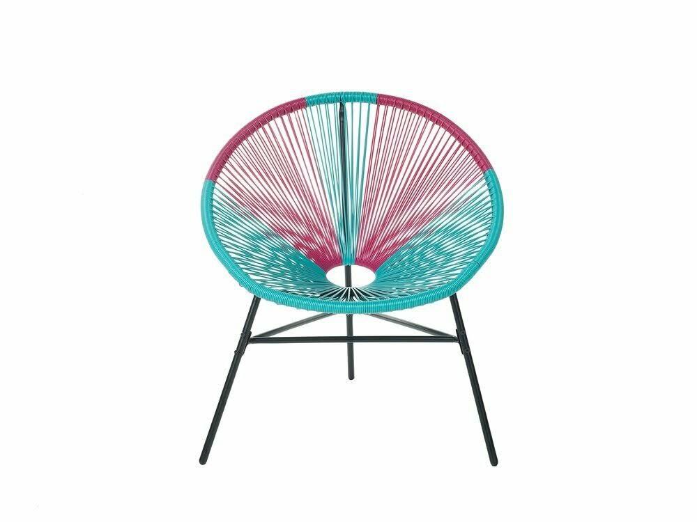 Set of 2 Pink Rattan Accent Chairs Z151094