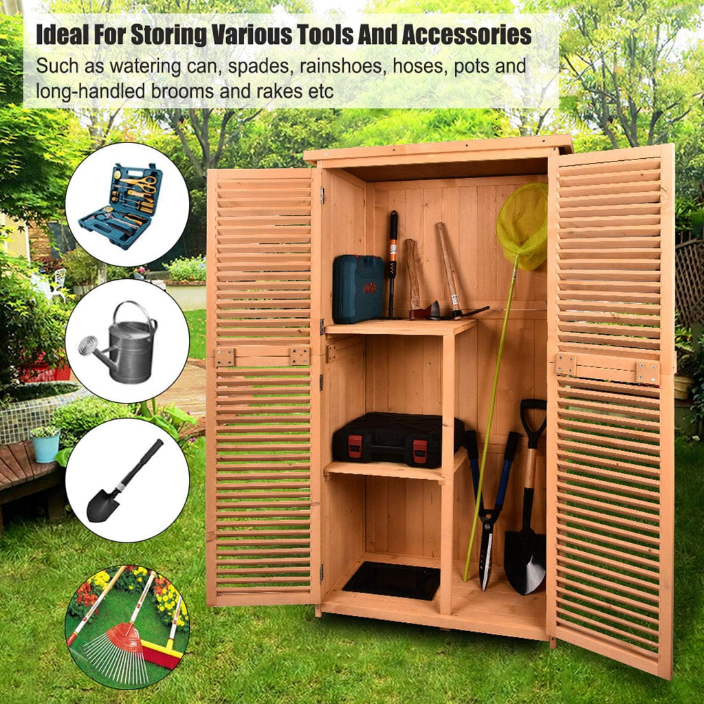 63 Outdoor Fir Wood Storage Shed N95542