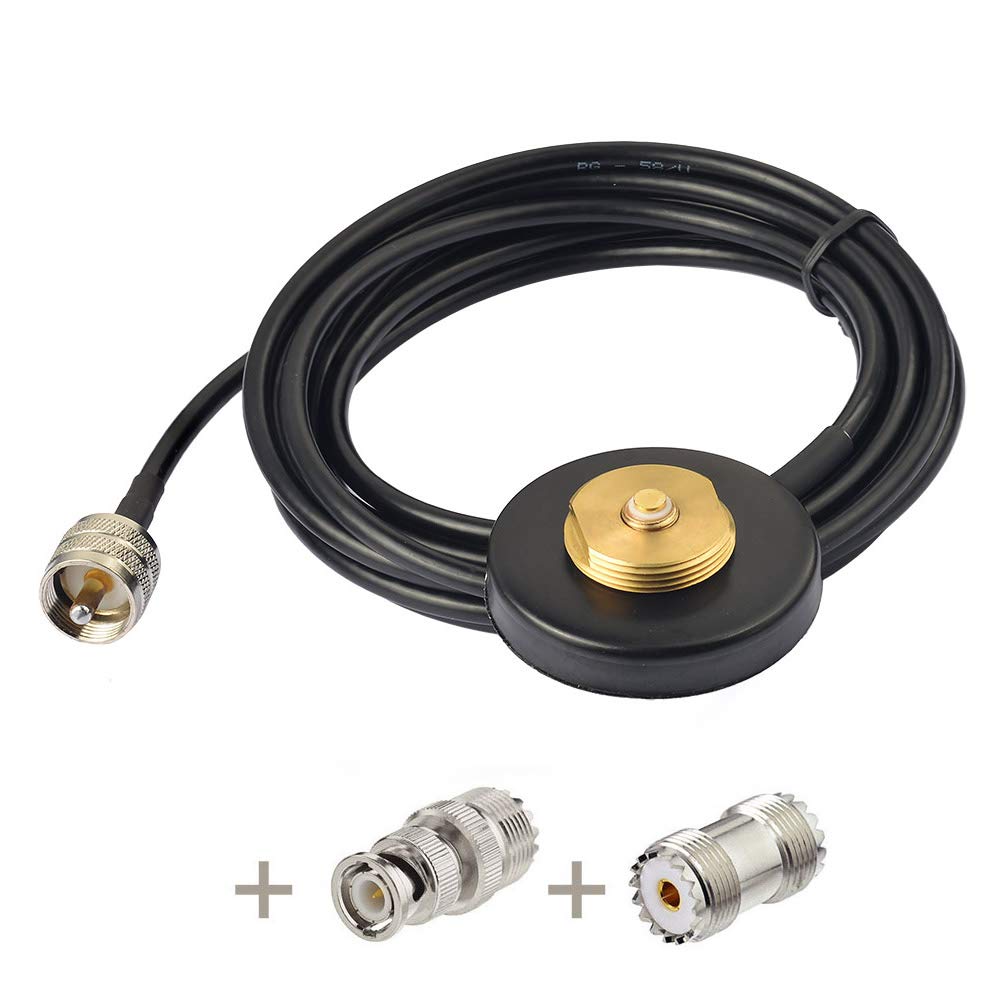 Antenna Mount to PL-259 Cable with L-Bracket and BNC Adapter K122