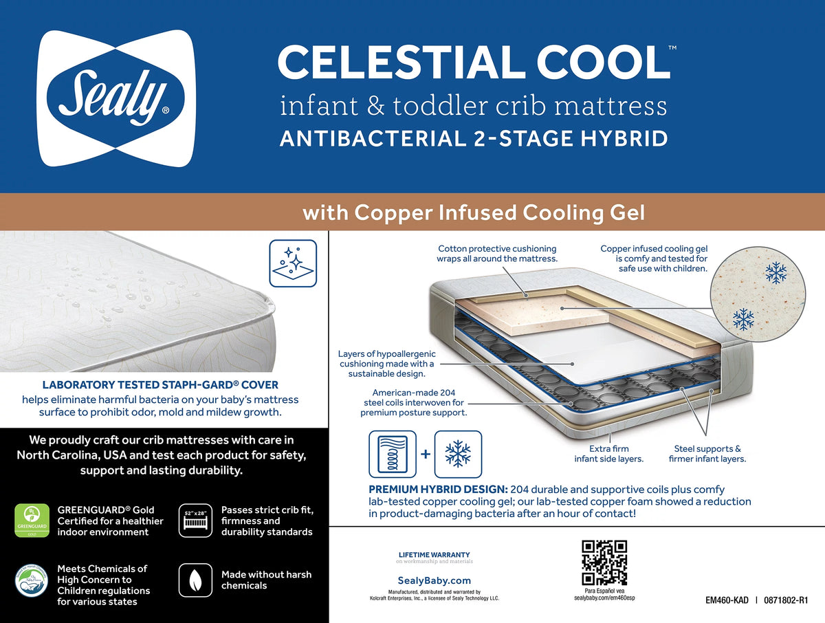 2-Stage Hybrid Baby Crib & Toddler Mattress C630