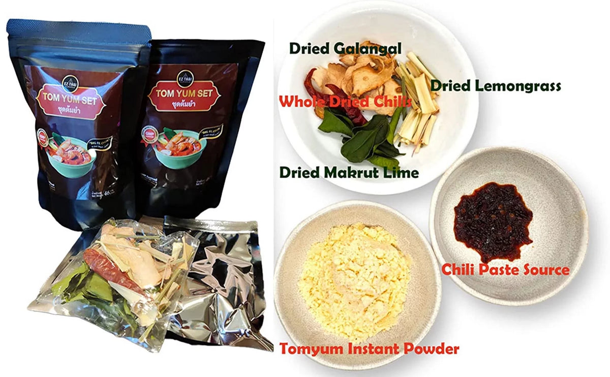Tom Yum Instant Powder Set Chili Paste Sauce Dried Herbs R889