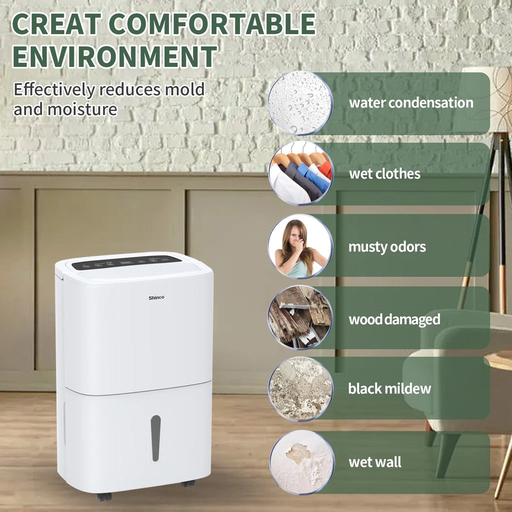 120-Pint Dehumidifier with Drain Hose E538629