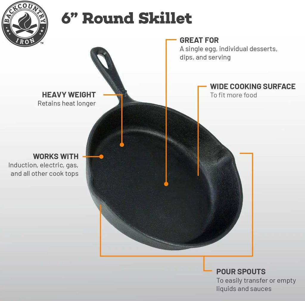 6-1/2 Inch Pre-Seasoned Cast Iron Skillet R954