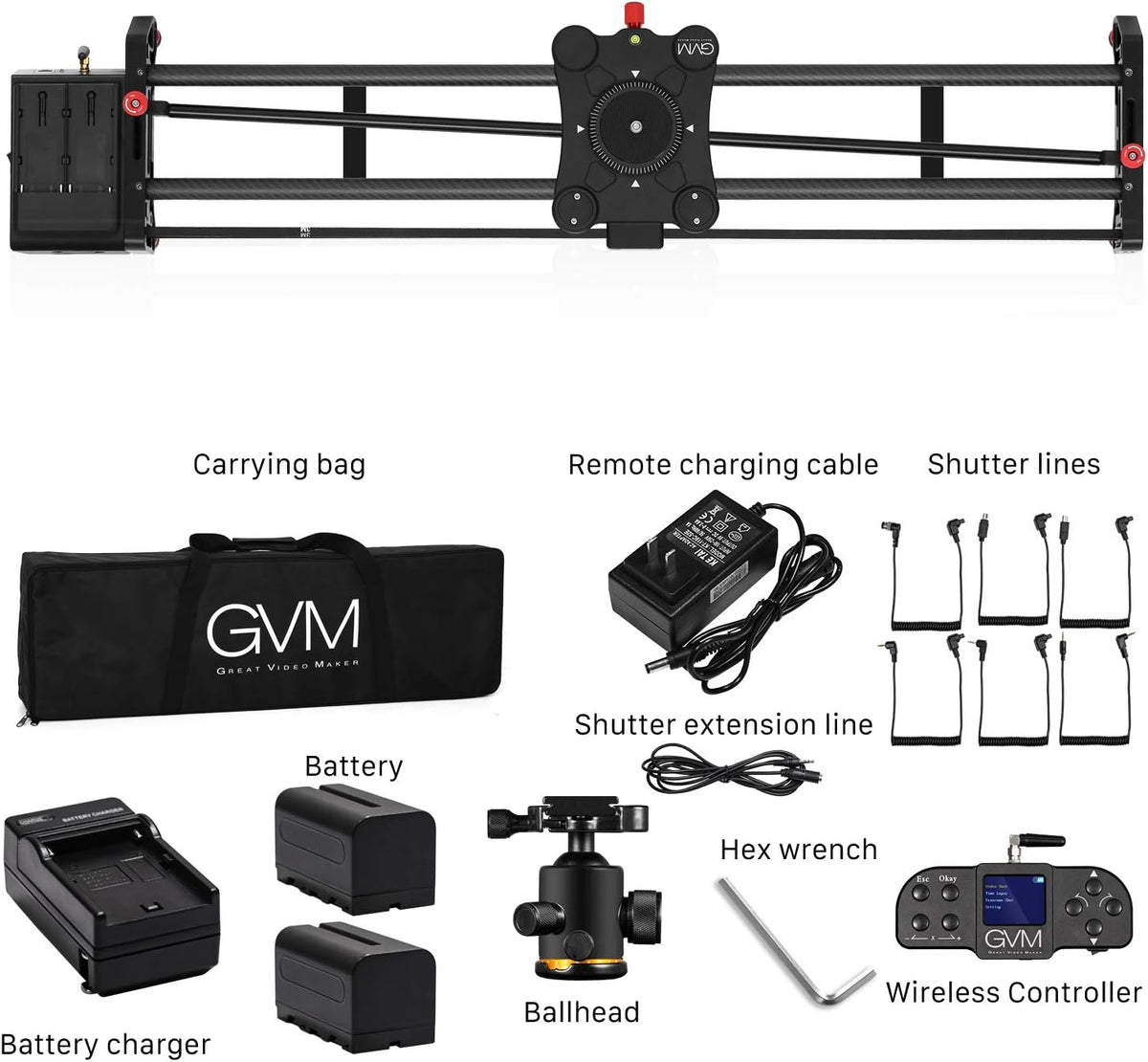 Carbon Fiber Motor Camera Slider Z519