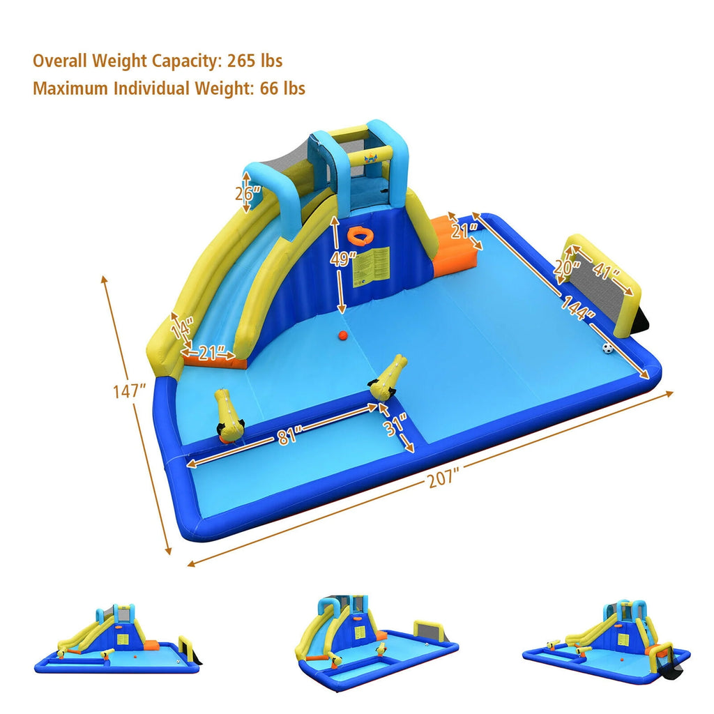 Inflatable Water Slide Bounce House Splash Pool with Blower P652