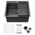 25 Inch 16 Gauge Stainless Steel Drop In Utility Sink G543