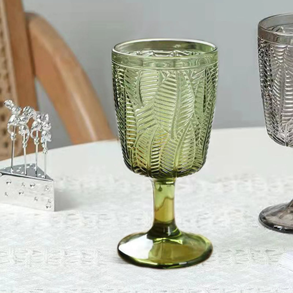 Green Embossment Texture Beverage Glasses E141510