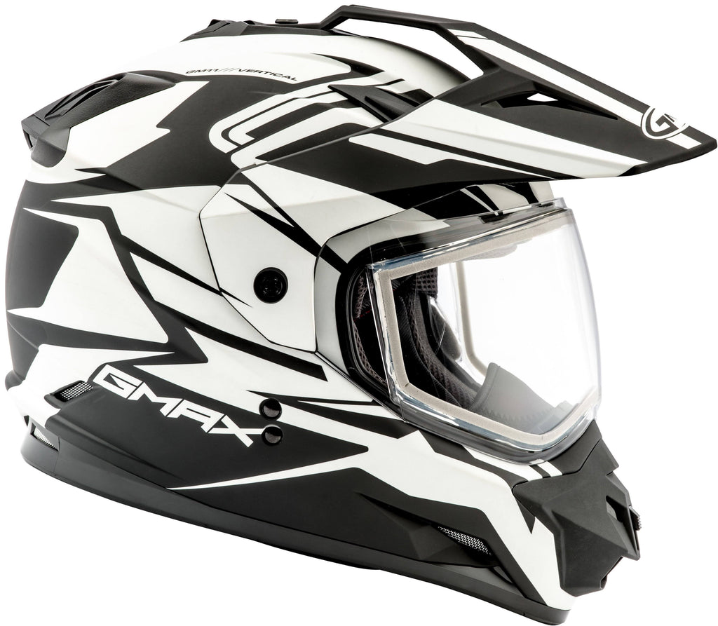 Vertical Dual Sport Snow Helmet 2XL Black/White M30223
