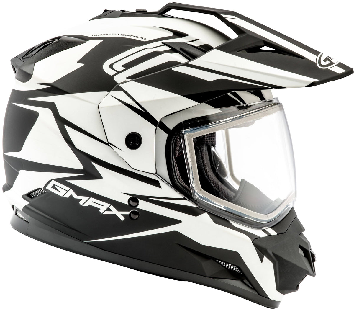 Vertical Dual Sport Snow Helmet 2XL Black/White M30223
