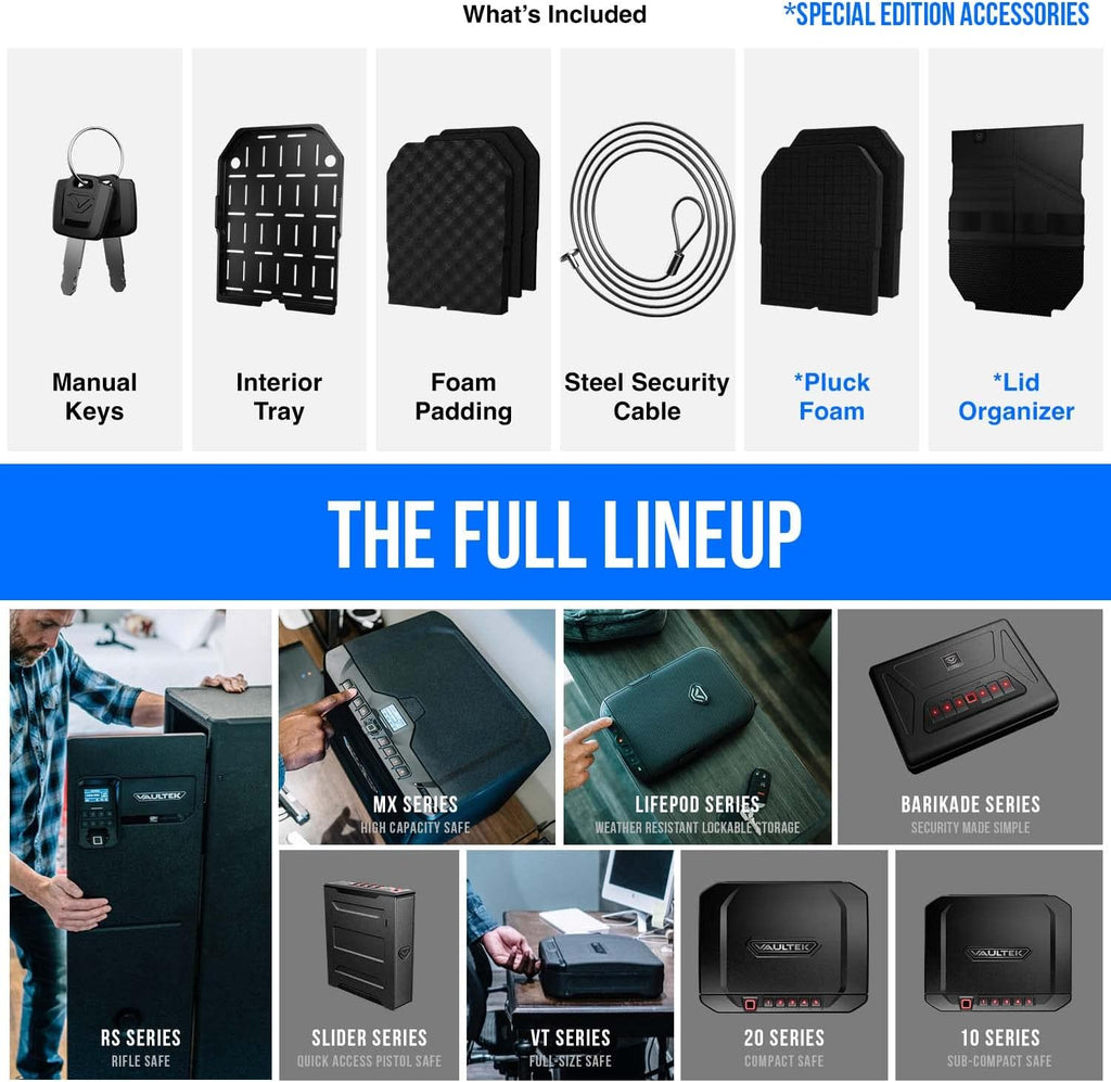 Waterproof Electronic Lock Portable Handgun Case with Backlit Keypad K498791