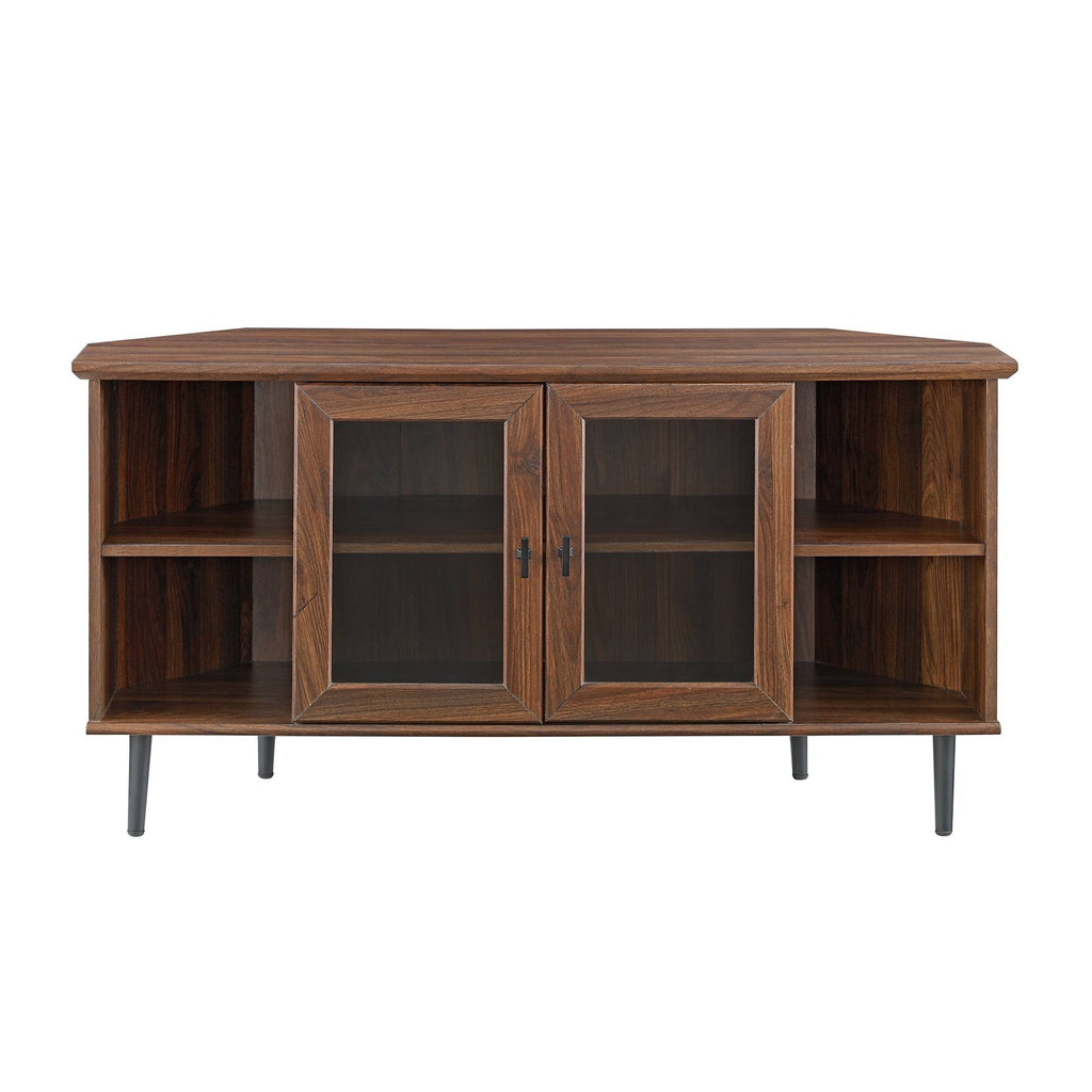 48-Inch Glass Door Corner TV Console D12742