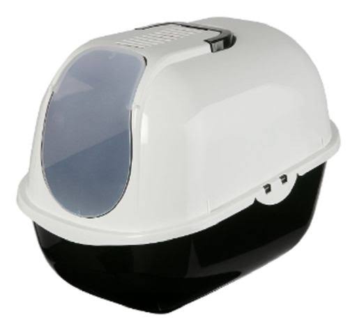 Comfy Cat Covered Sandpit Black and White 40x51x38 cm X7136