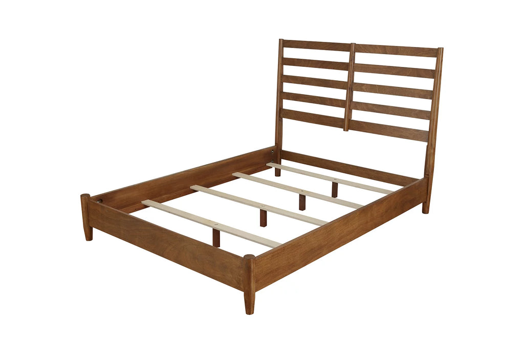 Queen Bed with Slat Back Headboard F948