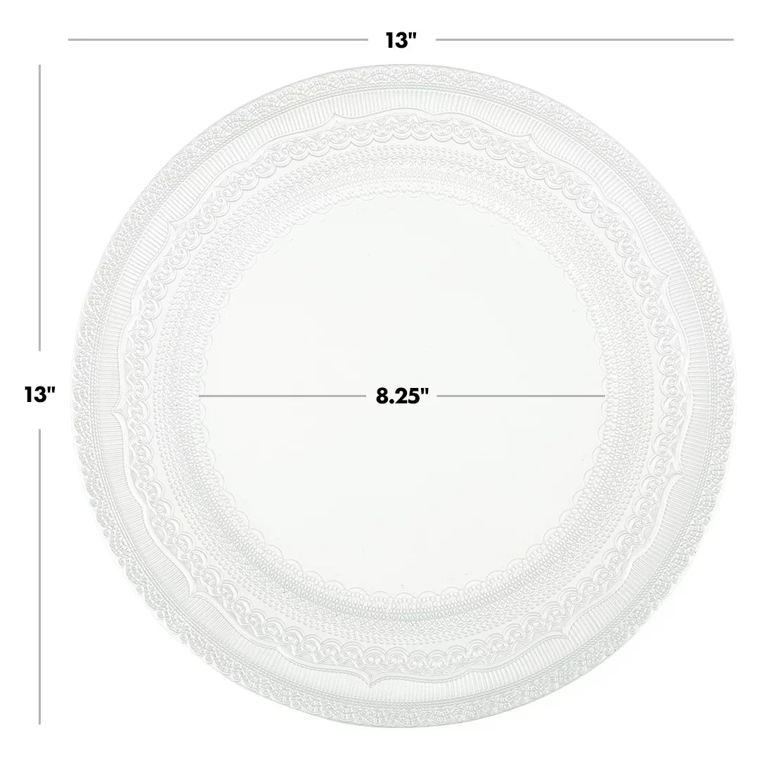 Ivory Acrylic Charger Plates Set of 4 N552