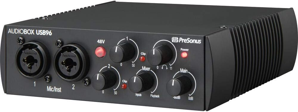 Audio Interface with Studio Monitors and Instrument Cable U315718