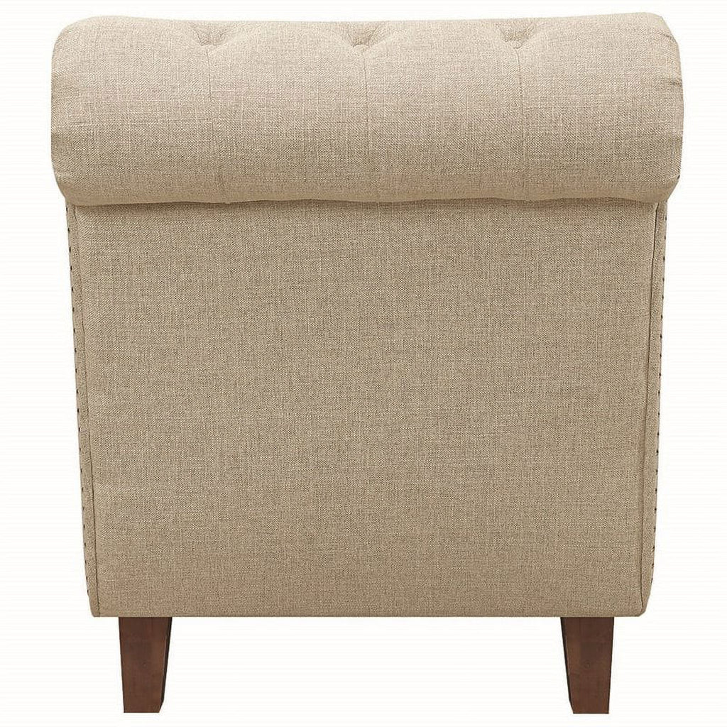 Beige Tufted Chaise S98612