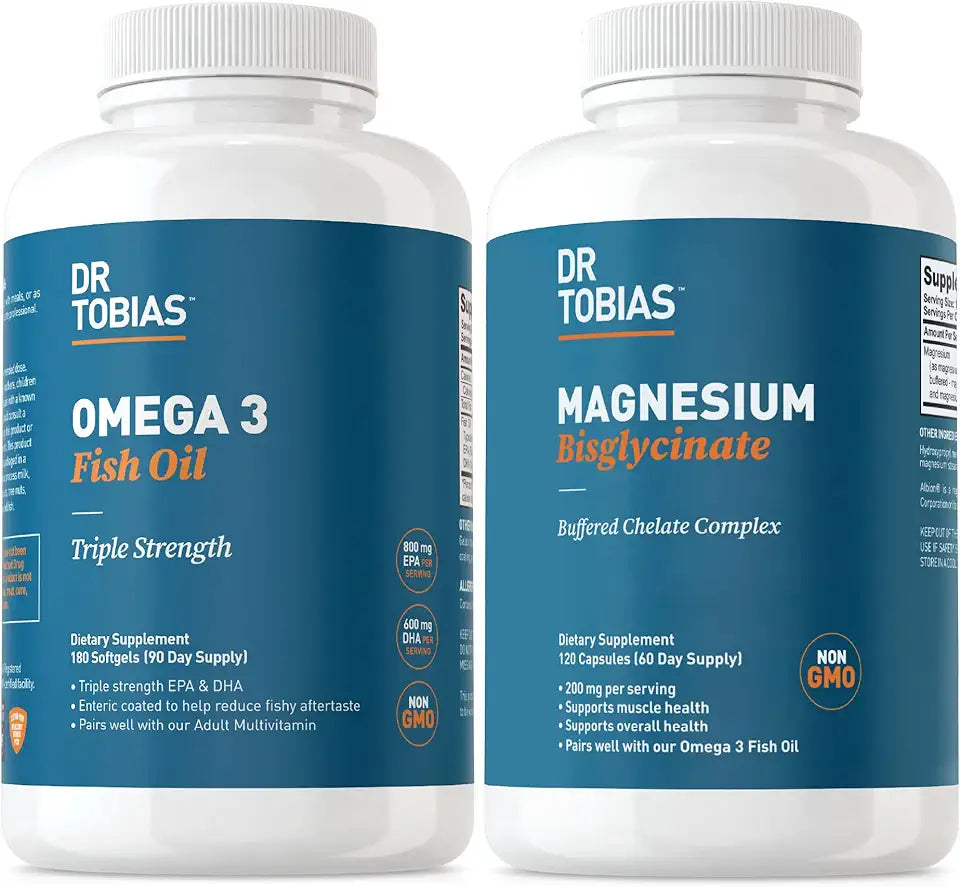Omega 3 Fish Oil and Magnesium Bisglycinate E1072