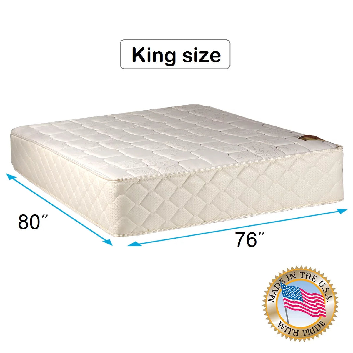 King 76x80x12 Double-Sided Mattress E8660