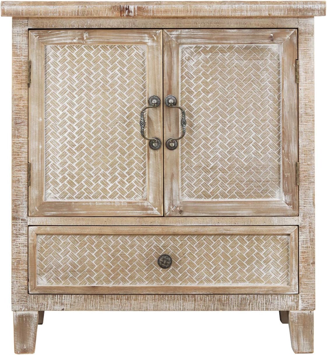 Weathered Wood Cabinet with 1 Drawer and 2 Doors A97188