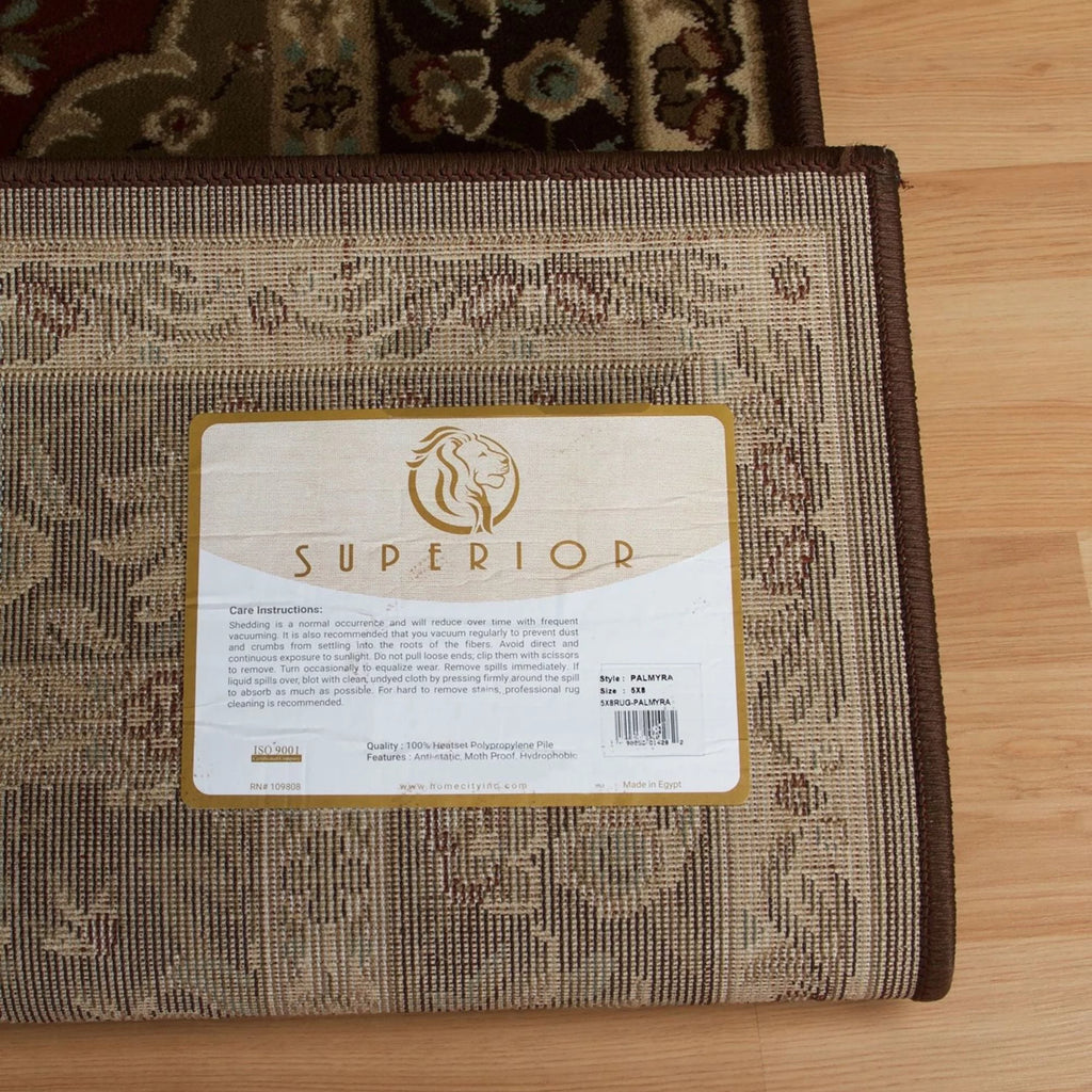 Chocolate 8' x 10' Floral Indoor Area Rug J53350