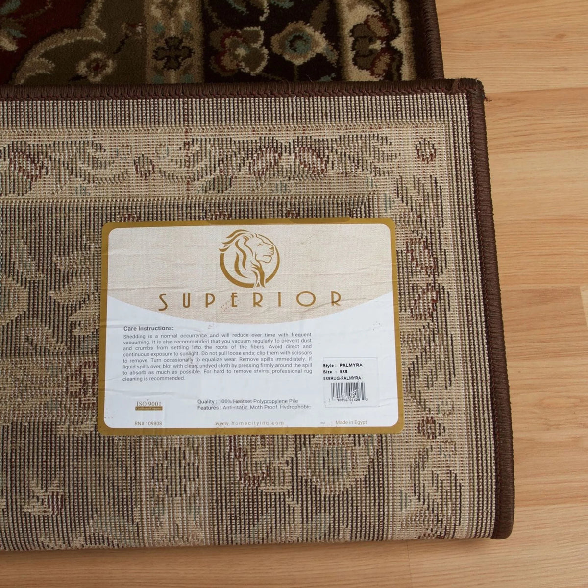 Chocolate 8' x 10' Floral Indoor Area Rug J53350