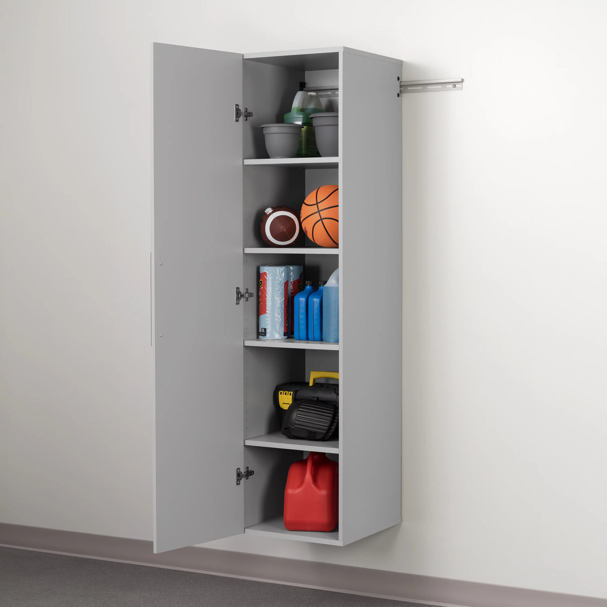 Light Gray Wall Mounted Garage Storage Cabinet N9576