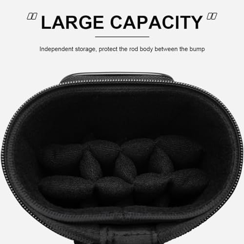 12-Hole Nylon Pool Cue Case, Black/Blue O60349