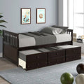 Twin Bed with Trundle and Storage Drawers E11755
