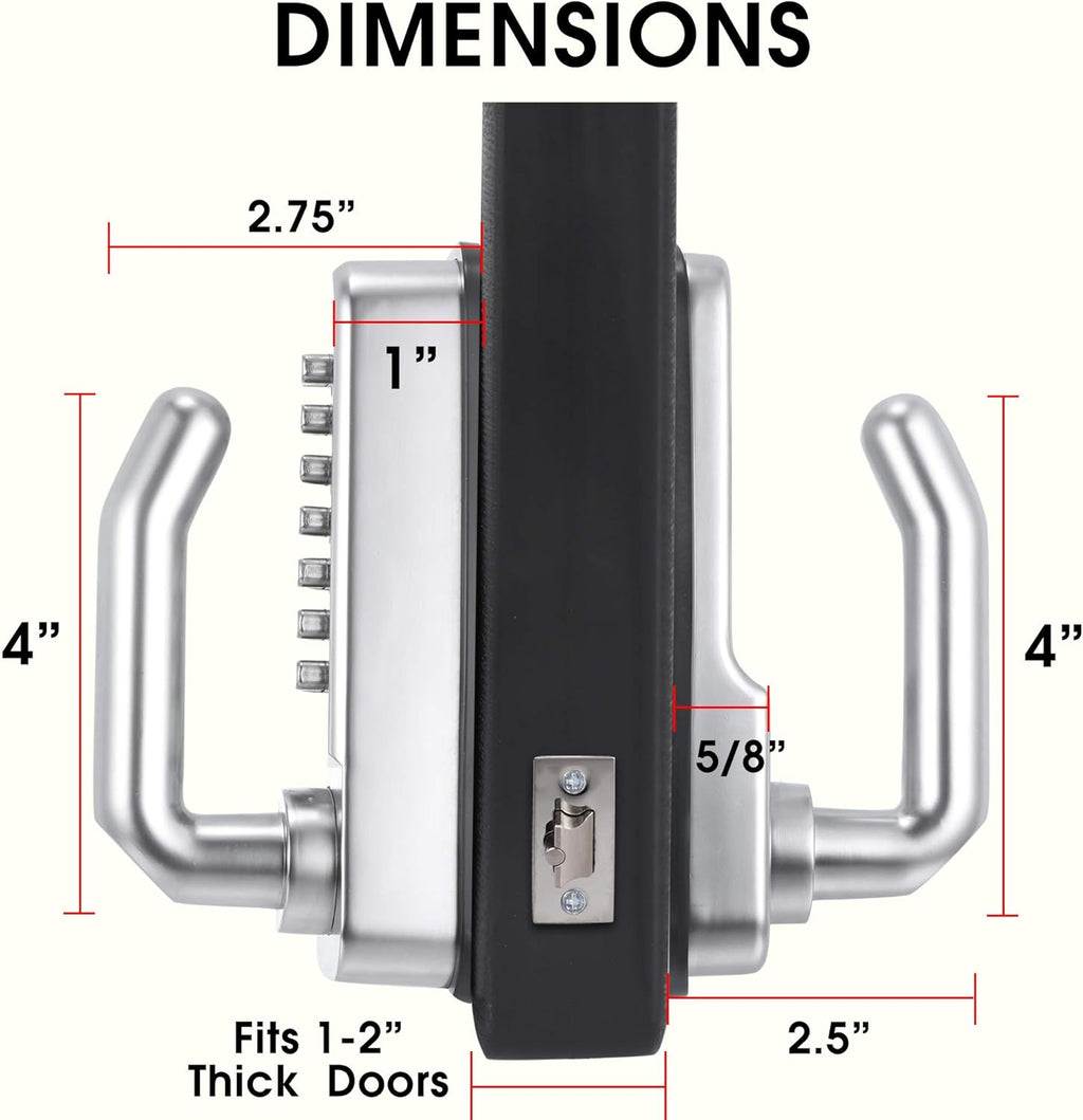 14 Digit Keypad Mechanical Door Lock Lever Set T6269
