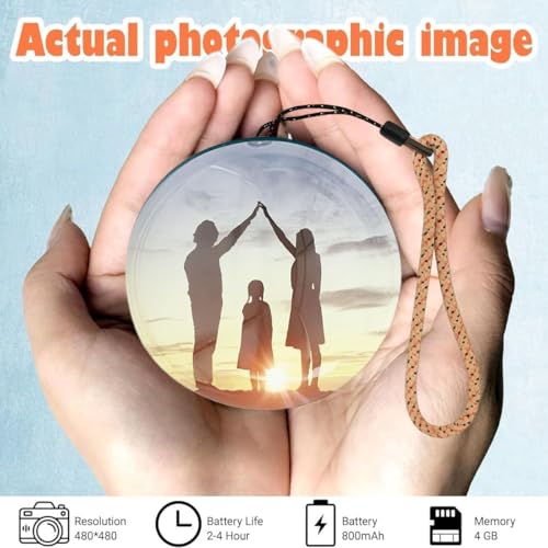 Memory Sphere Christmas Ornament 2.7" USB Rechargeable LED Crystal Ball L815