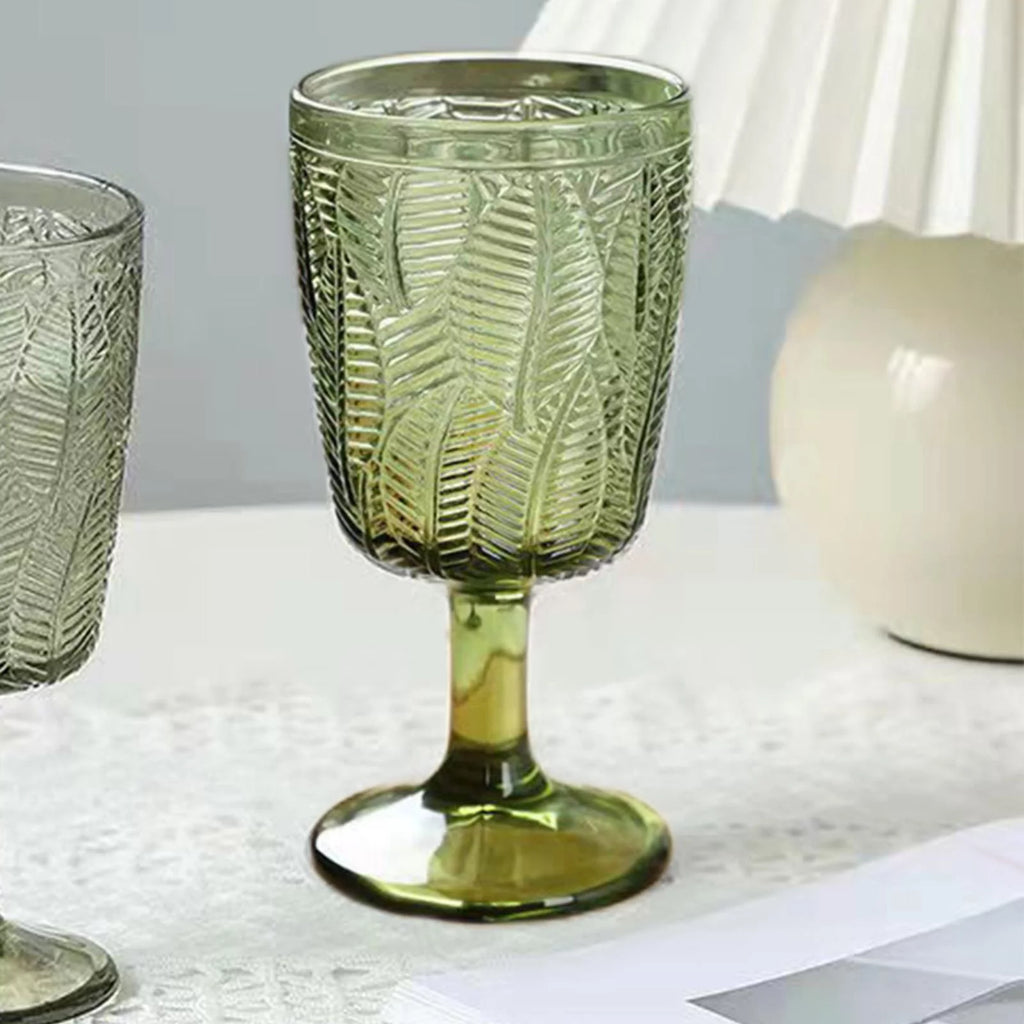 Green Embossment Texture Beverage Glasses E141510