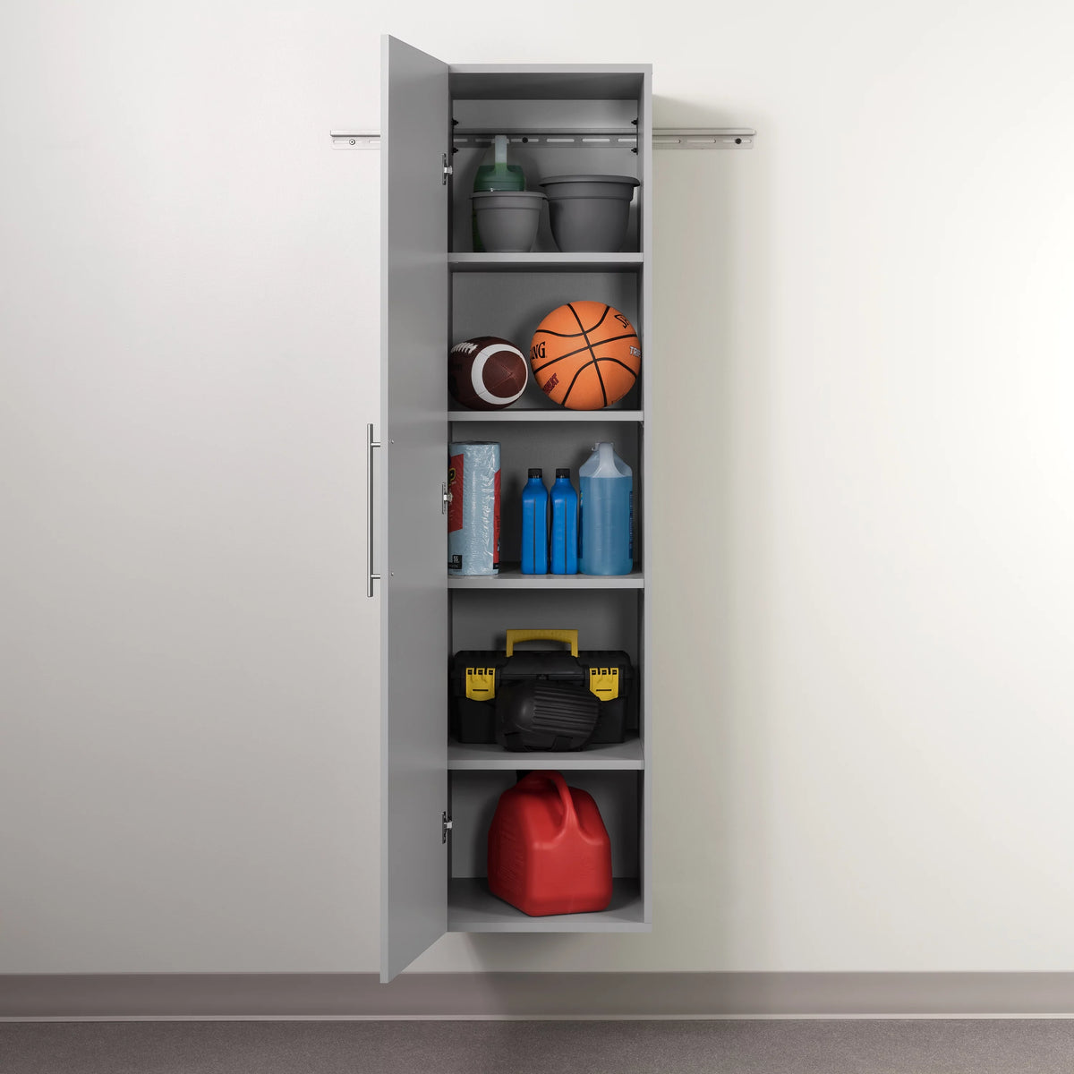 Light Gray Wall Mounted Garage Storage Cabinet N9576