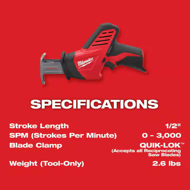12V Cordless Reciprocating Saw Kit with 4.0Ah Battery V5220