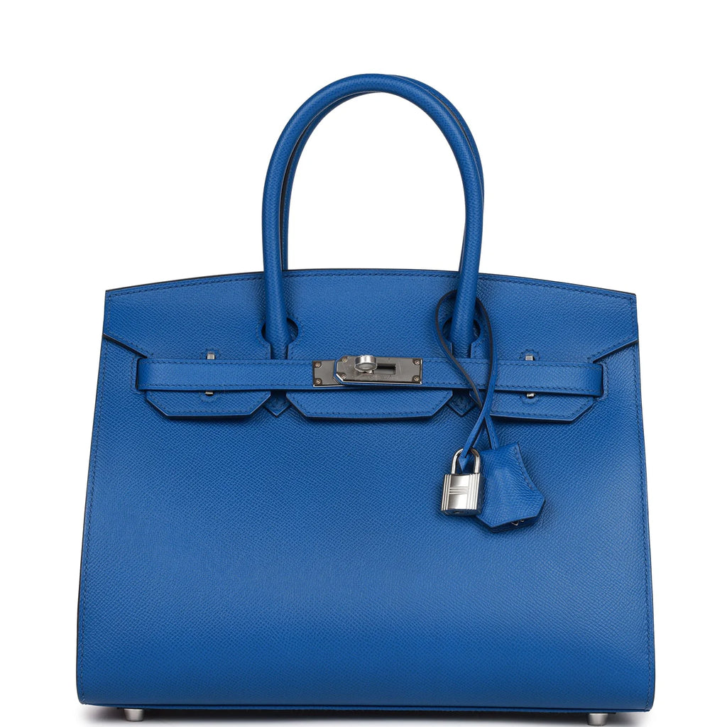 Birkin 30 Bleu France Epsom Palladium Hardware T381329