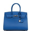 Birkin 30 Bleu France Epsom Palladium Hardware T381329