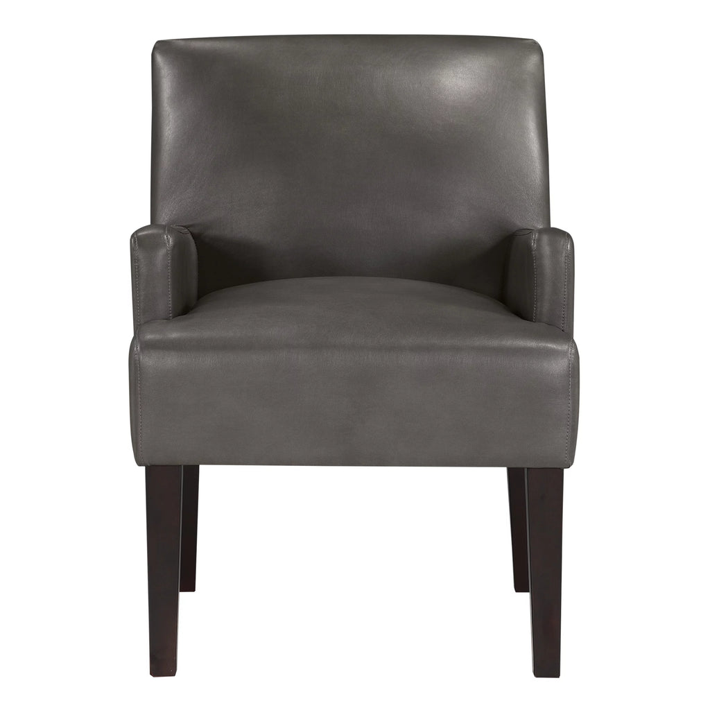 Pewter Faux Leather Guest Chair Z873