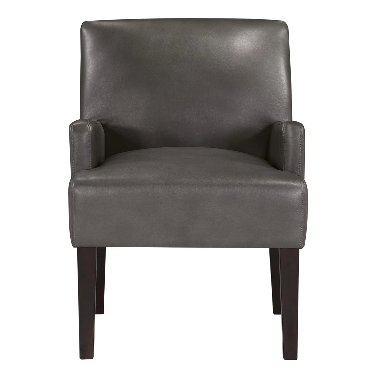Pewter Faux Leather Guest Chair Z873
