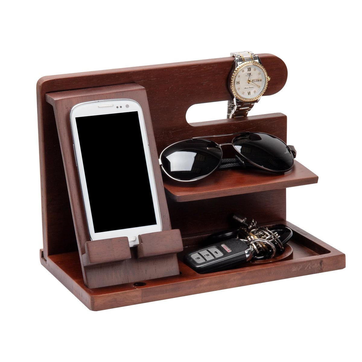 Wood Cell Phone Holder Organizer W2823