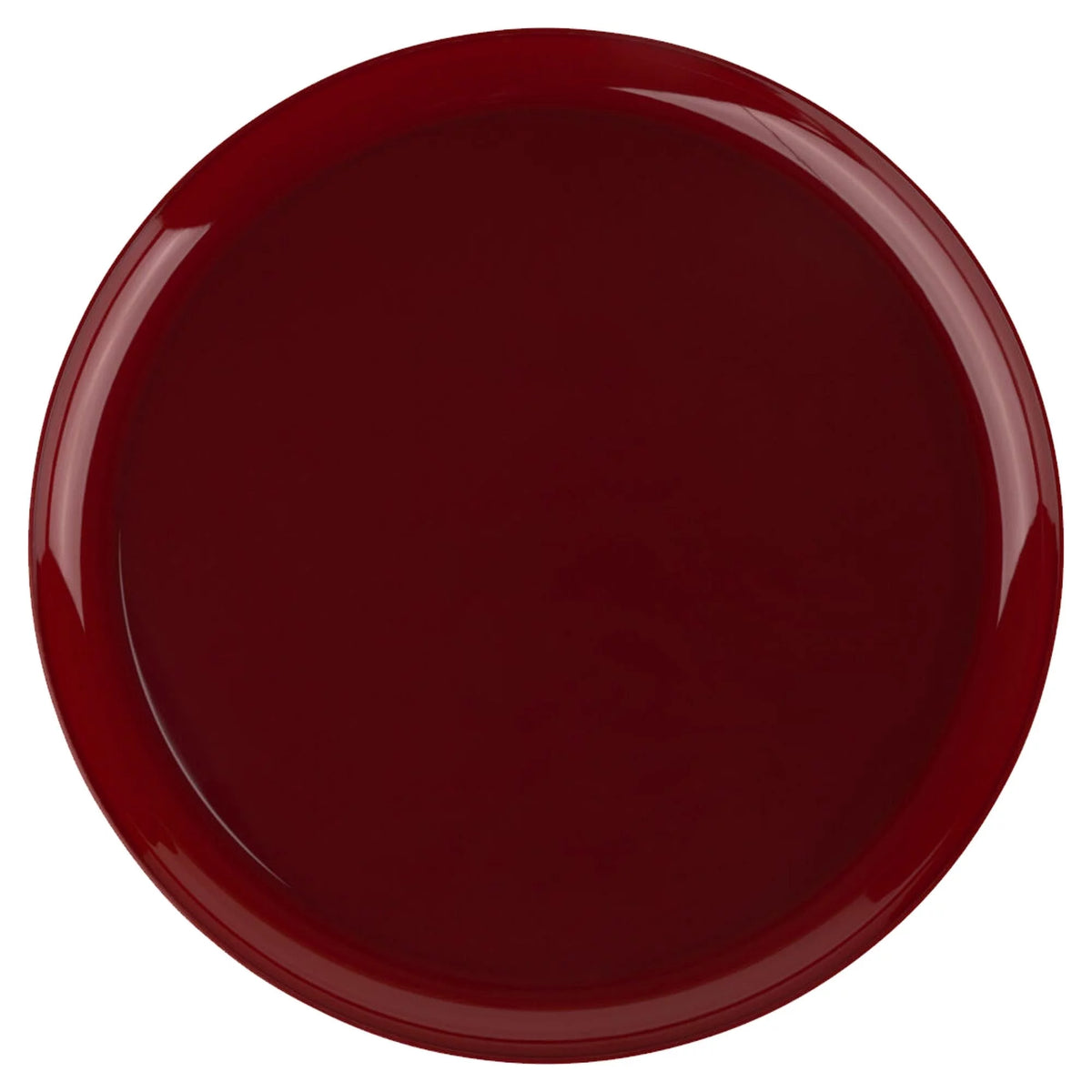 10.6" Round Red Disposable Plastic Plates 100 Pack V16942