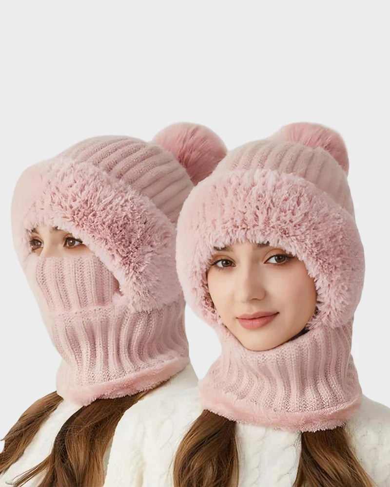 Warm Knit Beanie with Pom Pom D983336