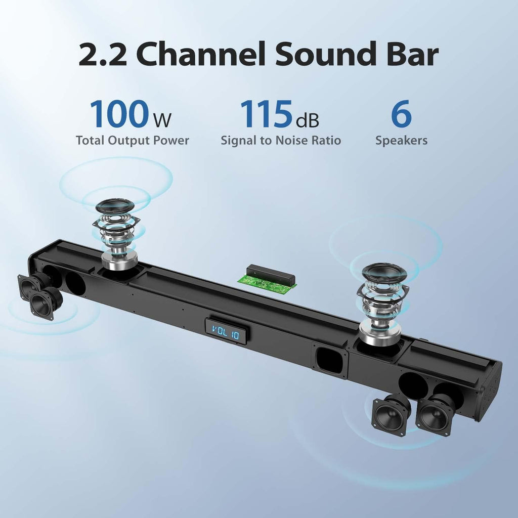 100W 6 Speakers 2.2 Channel Soundbar X83632