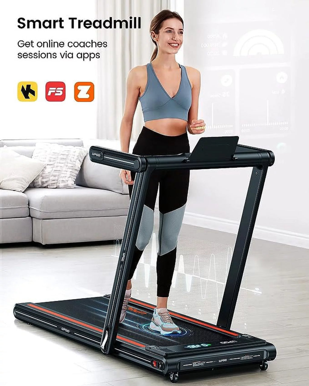 2.5HP Walking Pad Treadmill with Remote Control J52388